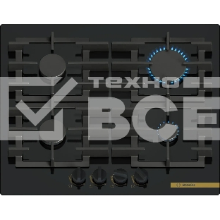 Газовая варочная поверхность Bosch Serie 6 PPP6B6J40R черный