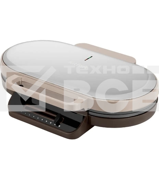 Вафельница Kitfort КТ-3637 1200Вт бежевый/серебристый