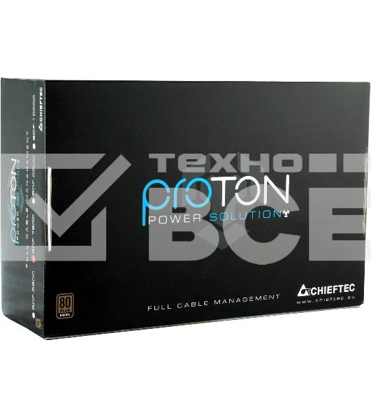 Блок питания Chieftec Proton BDF-850C, 850Вт, 80 PLUS Bronze, 140мм, модульный, черный