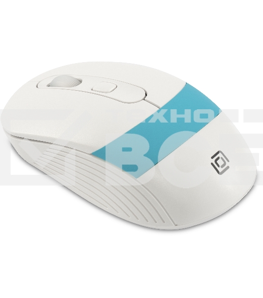 Мышь беспроводная Oklick 310MW белый/синий, 3200 dpi, радиоканал, USB, кнопки - 4