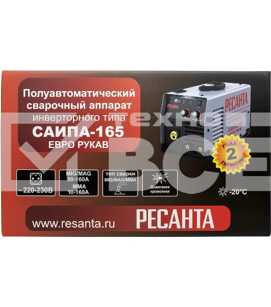 Сварочный полуавтомат САИПА-165 Евро рукав (MIG/MAG) Ресанта