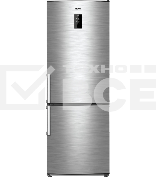 Холодильник Atlant ХМ-4524-040-ND нержавеющая сталь двухкамерный 271/100л морозилка снизу, No Frost