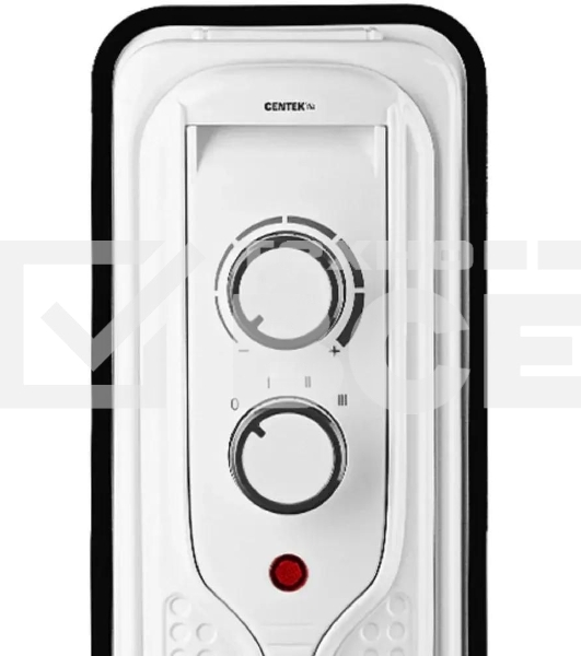 Масляный обогреватель Centek CT-6205 (7 секций), белый, 700/1000/1500 Вт, 15 м2, 3 режима, термостат