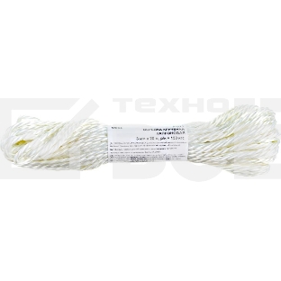 Веревка крученая капроновая Fit 68373 3 мм х 20 м, р/н= 150 кгс