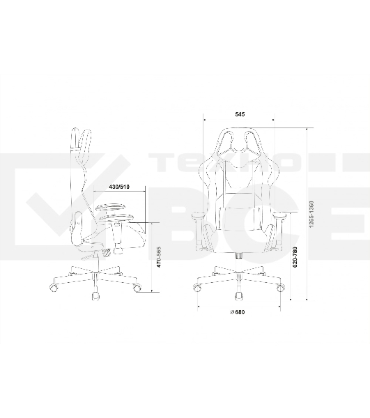 Кресло игровое Бюрократ VIKING KNIGHT LT10 FABRIC коричневый крестовина металл/пластик