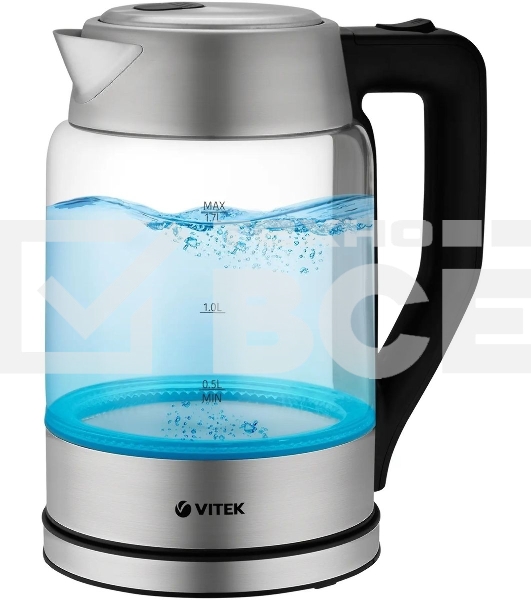 Чайник электрический Vitek VT-7043 1.7л. 2200Вт разноцветный корпус: стекло