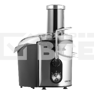 Соковыжималка Centek CT-1212 (черный/сталь) 1200Вт, 2 скор., стакан 1100 мл, горловина 75мм