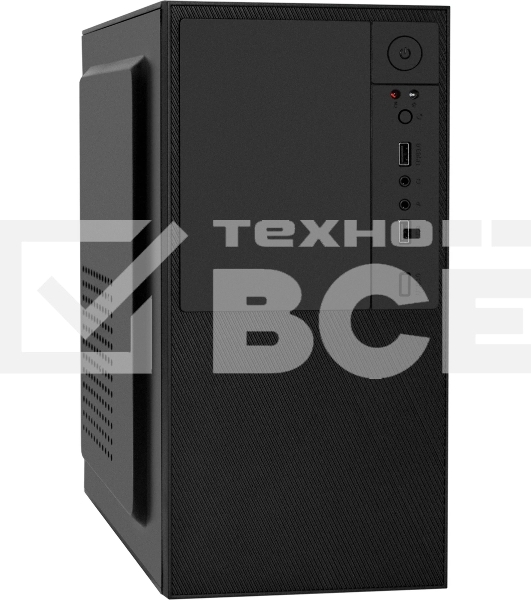 Компьютерный корпус Minitower ExeGate BAA-308-UNS450 (mATX, БП UNS450 с вент. 12см, 2хUSB, HD Audio, черный)