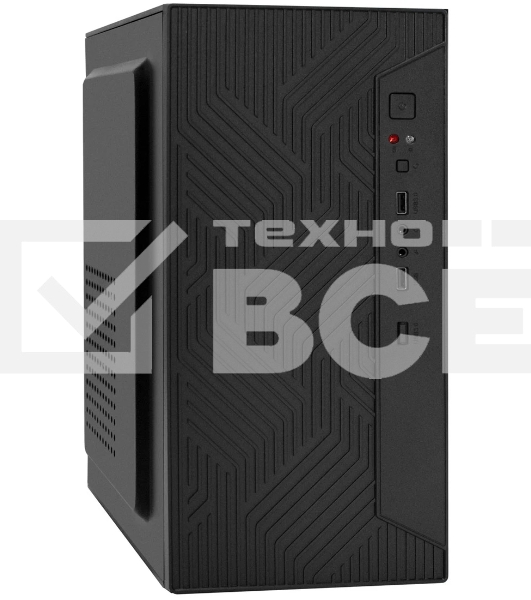 Компьютерный корпус Minitower ExeGate BAA-303-UNS500 (mATX, БП UNS500 с вент. 12см, 2*USB, HD Audio, черный)