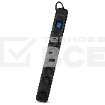 Сетевой фильтр Smartbuy (SBSP-50K-Pro) - 6 роз х 5,0 м - черный, фото 1