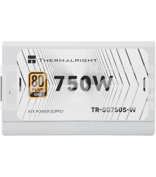 Блок питания 750W/Power Supply Thermalright, 750W 80+ Gold (ATX, 3.1, PCIe 5.1, Non-modular, 1x24(20+4)pin, 1xCPU 8(4+4)pin, 2xPCIe*2 8(6+2)pin, 5xSATA3, 1x12+4pin (12VHPWR PCIe 5.1 12+4pin 600mm), 3xMOLEX4pin, Active, 120x120мм, 150x140x86mm, APFC, white)