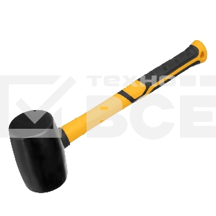 Киянка резиновая Denzel 450 г, черная, фибергласовая рукоятка c TPR покрытием