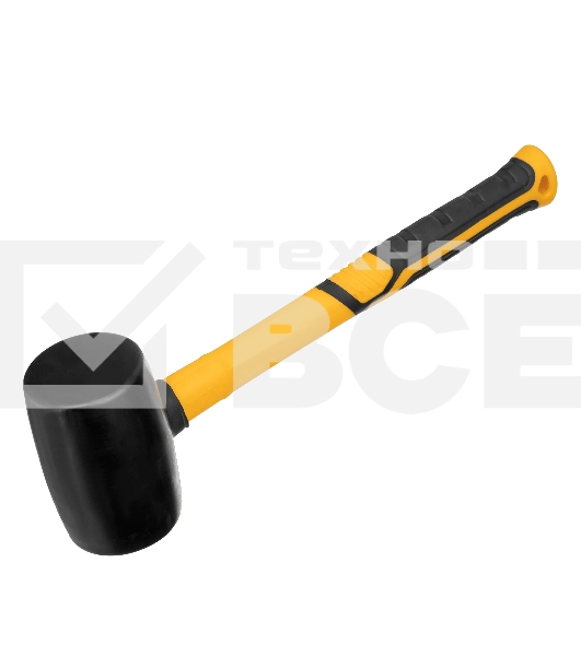 Киянка резиновая Denzel 450 г, черная, фибергласовая рукоятка c TPR покрытием