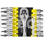 Набор головок STAYER 27754-H28 standard: 1/4 на пластик рельсе трещотка удл-тель 4-13мм 28пр., фото3