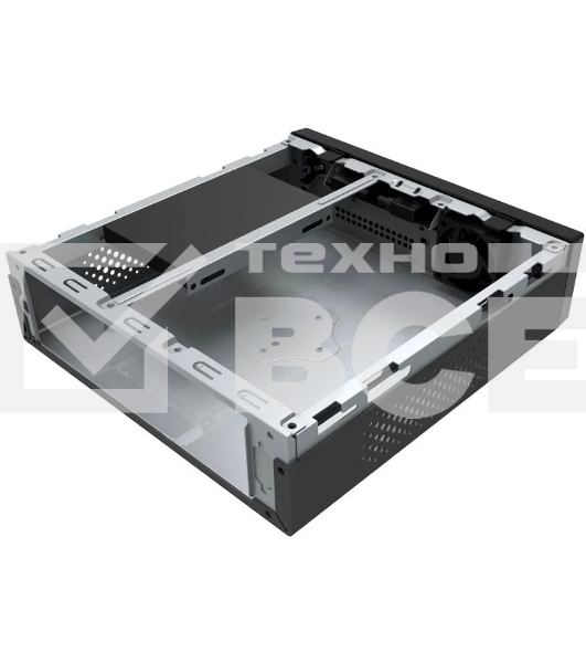 Компьютерный корпус Slim Case Powerman ME100S-BK front fan 4cm, 120W adapter, Mini ITX, VESA