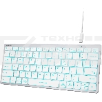 Клавиатура A4Tech Fstyler FX61 проводная, USB, белый/синий, фото5