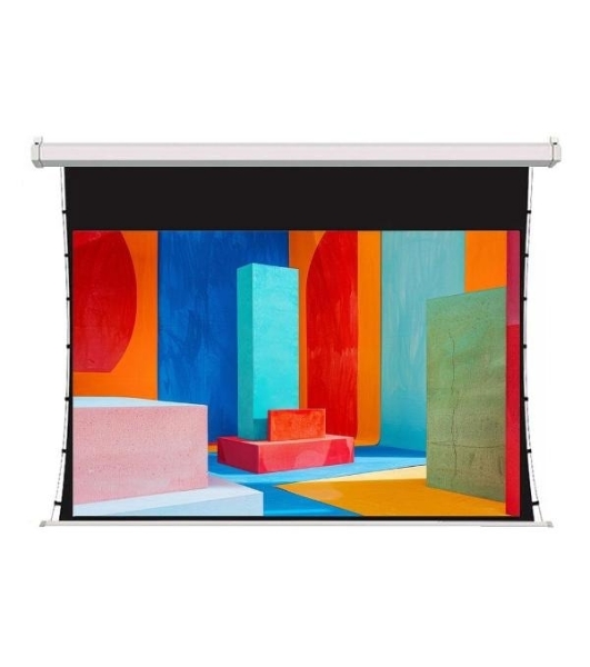 Экран для проектора S'OK SCPSMT-200x150FG-ED60 100' 4:3 настенно-потолочный, моторизованный с боковым натяжением, Fiberglass, белый, ED 60 см