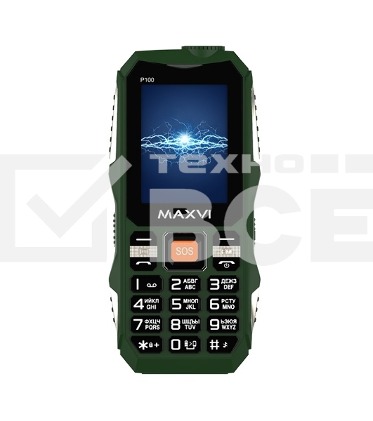 Мобильный телефон Maxvi P100 green