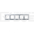 Рамка 5-местная IEK BRITE РУ-5-Бр DECOR 3D-форма алюминий, фото5