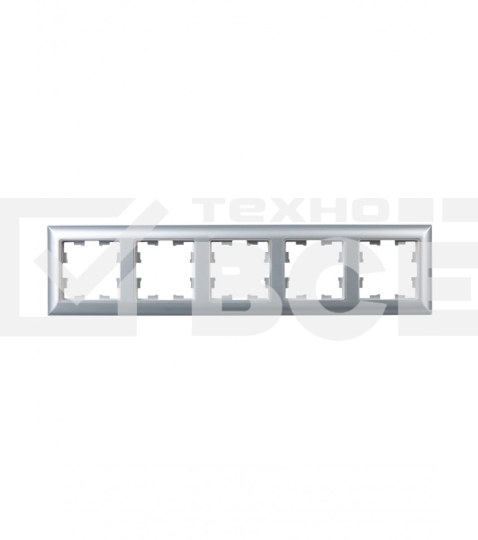 Рамка 5-местная IEK BRITE РУ-5-Бр DECOR 3D-форма алюминий