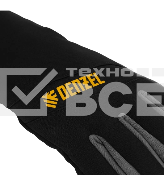 Перчатки универсальные Denzel 68089 двойные, работа с сенсорным экраном, размер 8