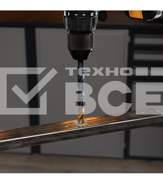 Сверло по металлу Denzel 11 мм, HSS-Tin, Golden Tip, 6 шт.