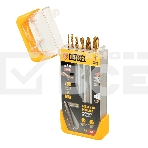 Набор сверл по металлу Denzel 2-3-4-5-6-8 мм, HSS-Tin, Golden Tip, 6 шт, фото 1