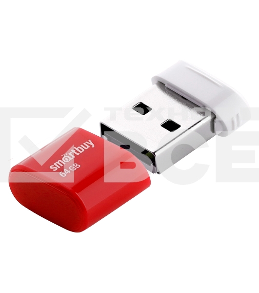 Флешка USB R/W Smartbuy Drive 64 Gb,Smartbuy LARA красный SB64 GbLARA-R