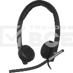 Гарнитура проводная с микрофоном Logitech H650E черный 1.1м 981-000519, фото 1