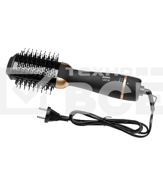 Фен-щётка BBK BHC3500 черный/шампань, 1200 Вт