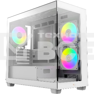 Корпус Ocypus Gamma C52 WH ARGB, Mini-Tower, белый, 3 x 120 мм