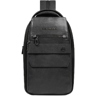 Рюкзак слинг мужской Piquadro Solm CA7028S141/N черный кожа