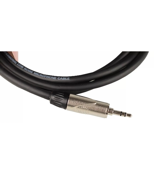 Кабель аудио FORCE FLC-160/21/8' TRS mini Jack - 1/8' TRS mini Jack, высококачественный стерео, используется для коммутации звукового оборудования, диаметр 6 мм, профессиональные металлические разъемы Rean, длина 2 м