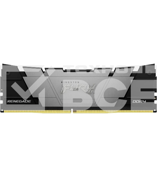 Оперативная память Kingston Fury Renegade, DDR4, 16GB (2x8GB), 3600MHz, CL16, с радиаторами, серый/черный