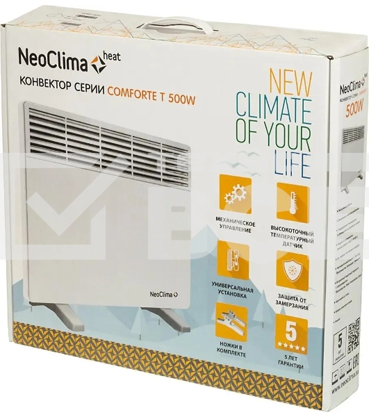 Конвектор Neoclima Comforte T 0.5 белый, 500 Вт, 10 м2, термостат