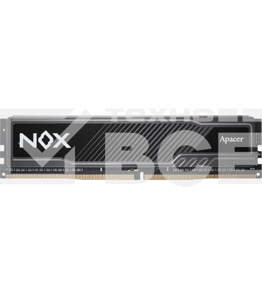 Оперативная память Apacer Nox, DDR4, 8GB (1x8 GB), 3600 MHz, CL18, радиатор, чёрный