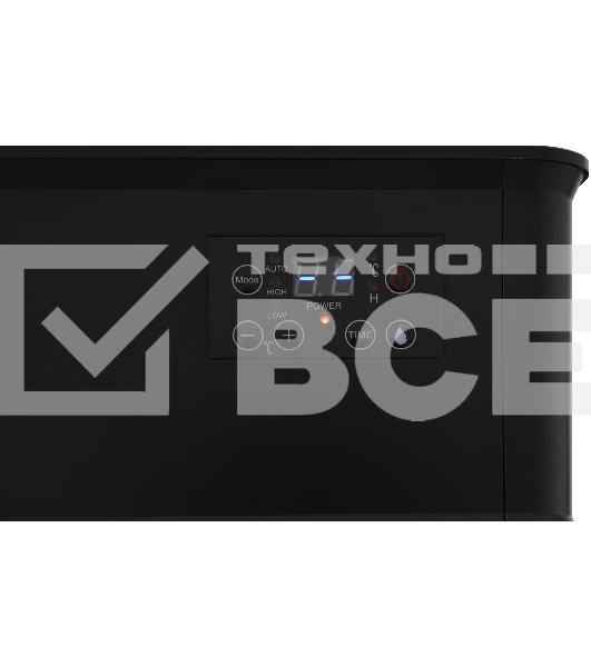 Тепловентилятор HIBERG TSF 3000 B, черный, 2000 Вт, 30 м2, с 3D - камином