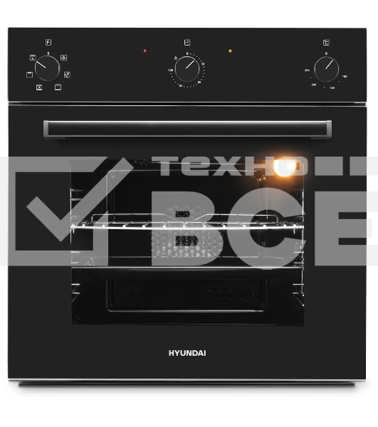 Духовой шкаф электрический Hyundai 6006.03 BG черное стекло