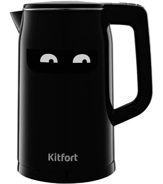 Чайник электрический Kitfort КТ-6154 1.7л. 2200Вт черный (корпус: нержавеющая сталь/пластик)