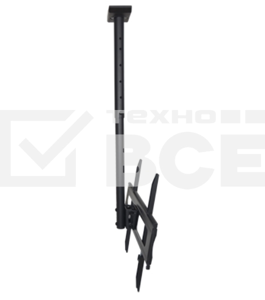 Потолочное крепление Wize Pro CU6560A для дисплеев 37 75, Max VESA 600x400, наклон -3°/+10°, поворот 360°, длина штанги 91-150 см, до 50 кг, черный