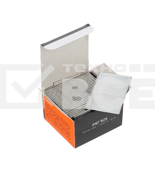 Гвозди PNT 50S для пневмостеплера ANG 210R, отделочные, тип 16 (16GA), сеч. 1,6 x 1,4 мм, шляпка 3 мм, длина 50 мм, сталь, 2500 шт