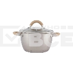 Кастрюля MALLONY Fortuna нержавеющая сталь, со стеклянной крышкой, матовый корпус ручки с силиконом, 2,5 л, фото5