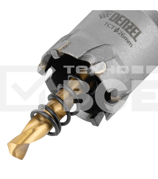 Коронка по металлу Denzel твердосплавная, 26 мм