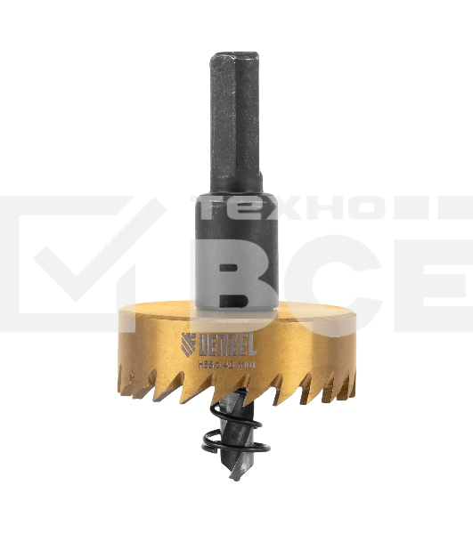 Коронка по металлу Denzel HSS, 40 мм, нитридтитановое покрытие