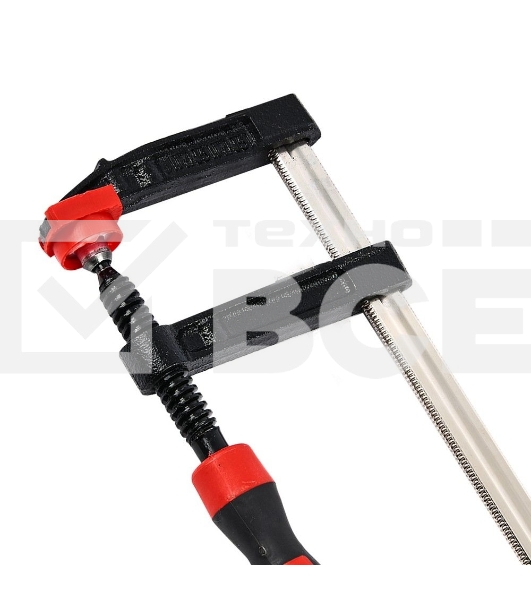 Струбцина F-образная усиленная Deli DL110830Z 300x80 мм, макс. усилие зажима 3000N, резьба 14мм