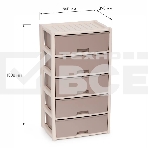 Комод Альтернатива М8760 Колорит 5 секции, бежевый, широкий, фото2