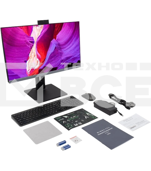 Моноблок Digma Pro Unity 23.8' Full HD i5 1235U (1.3) 16Gb SSD 512Gb Iris Xe Windows 11 Professional GbitEth WiFi BT 90W клавиатура мышь Cam серый/черный 1920x1080