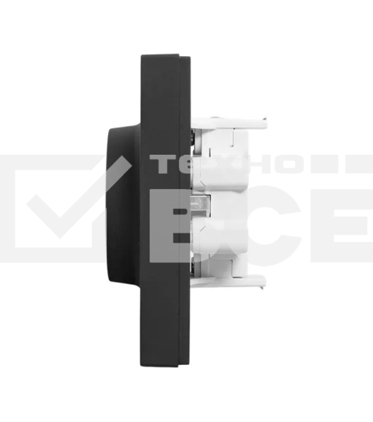 Розетка 2-м EKF UP1-SOB-210 СП Эпика 16А с заземл. без защ. шторок с рамкой механизм черный