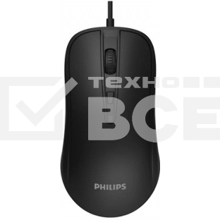 Мышь проводная Philips SPK7214 черный, 1600 dpi, USB, кнопки - 4