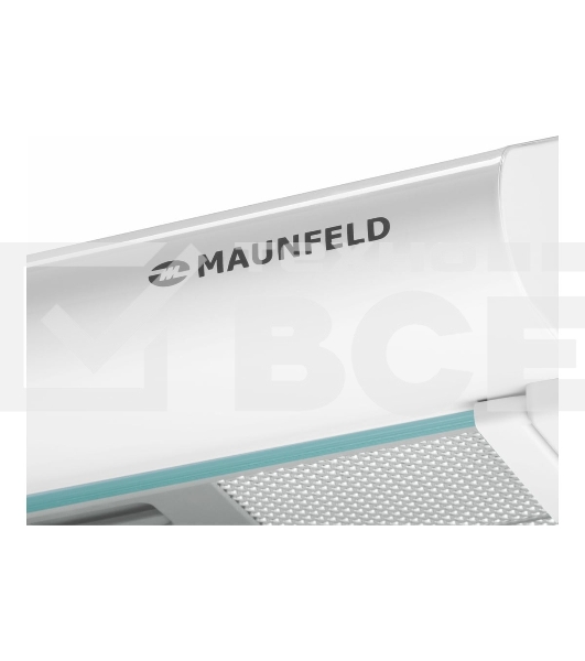 Вытяжка козырьковая Maunfeld MP-1 50 белый/прозрачный, 50 см, 520 куб. м/ч, 49 дБ